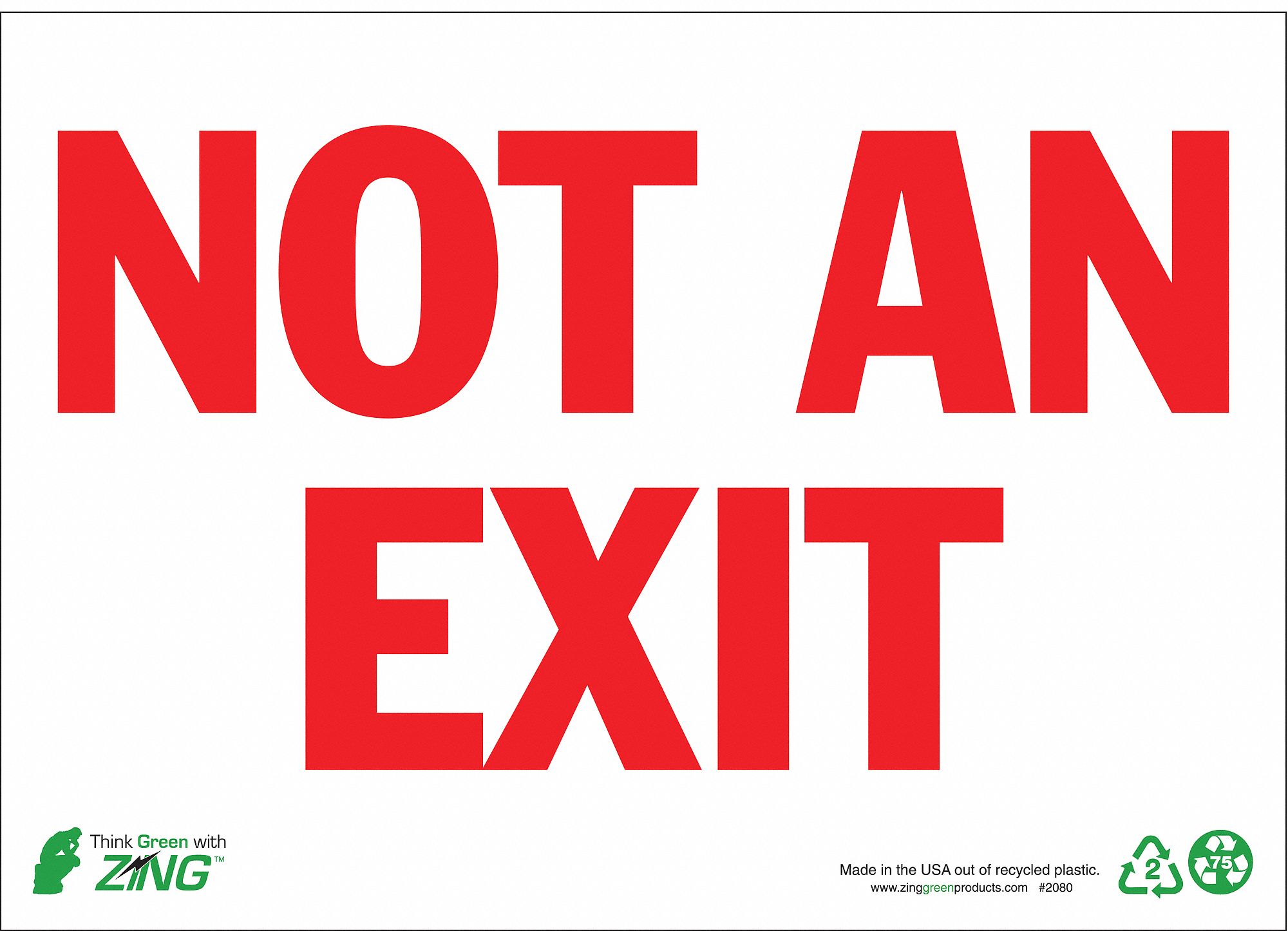 SIGNE PAS UNE SORTIE 10X14 PLASTIQ