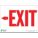 EXIT SIGN, POLYESTER, ADHESIVE MOUNT, 10 IN X 14 IN NOMINAL SIGN SIZE, NOT RETROREFLECTIVE, EXIT (ARROW LEFT)