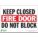 FIRE DOOR SIGN, POLYESTER, RECTANGLE, ENGLISH, 14 X 10 IN