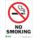 NO SMOKING SIGN, POLYESTER, 14 IN X 10 IN, ADHESIVE SURFACE