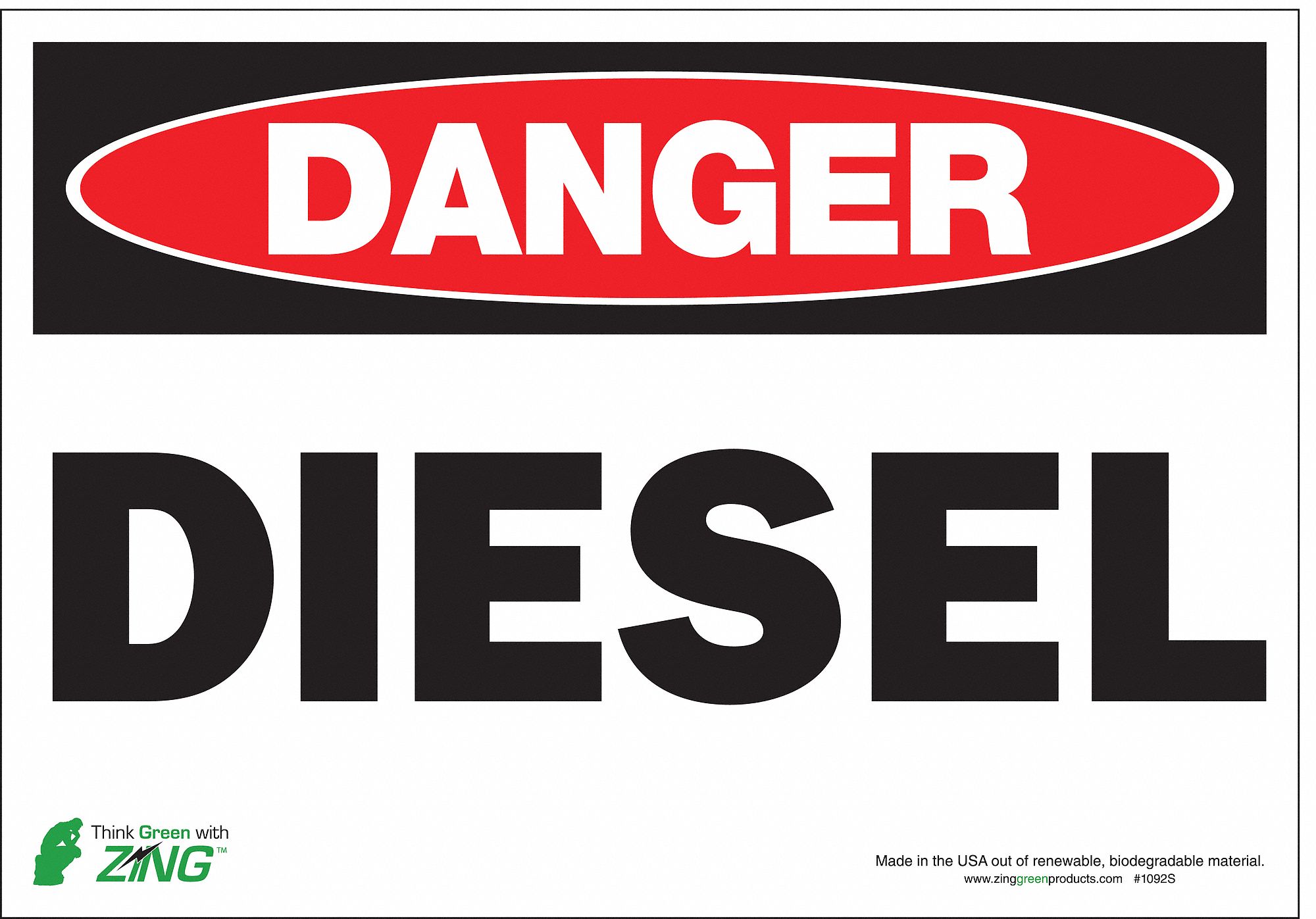 ●DANGEROUS GOODZ CONDOR Danger Sign,7 in x 10 in,Aluminum - 31446 - WWG474Z23