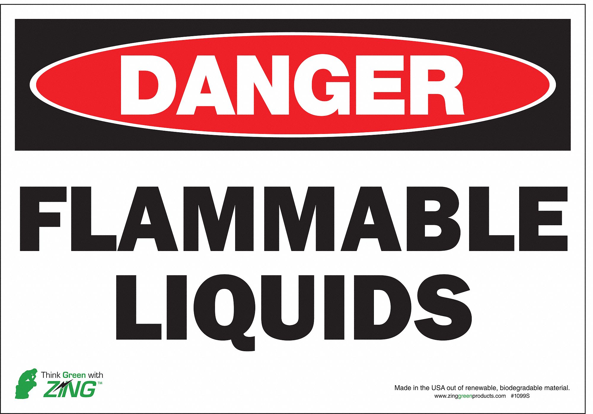 DANGER SIGN, POLYESTER, RECTANGLE, ENGLISH, 7 X 10 IN