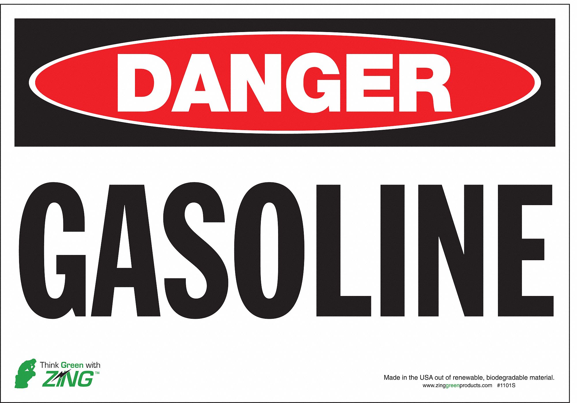 SIGN DANGER GASOLINE 7X10 SA