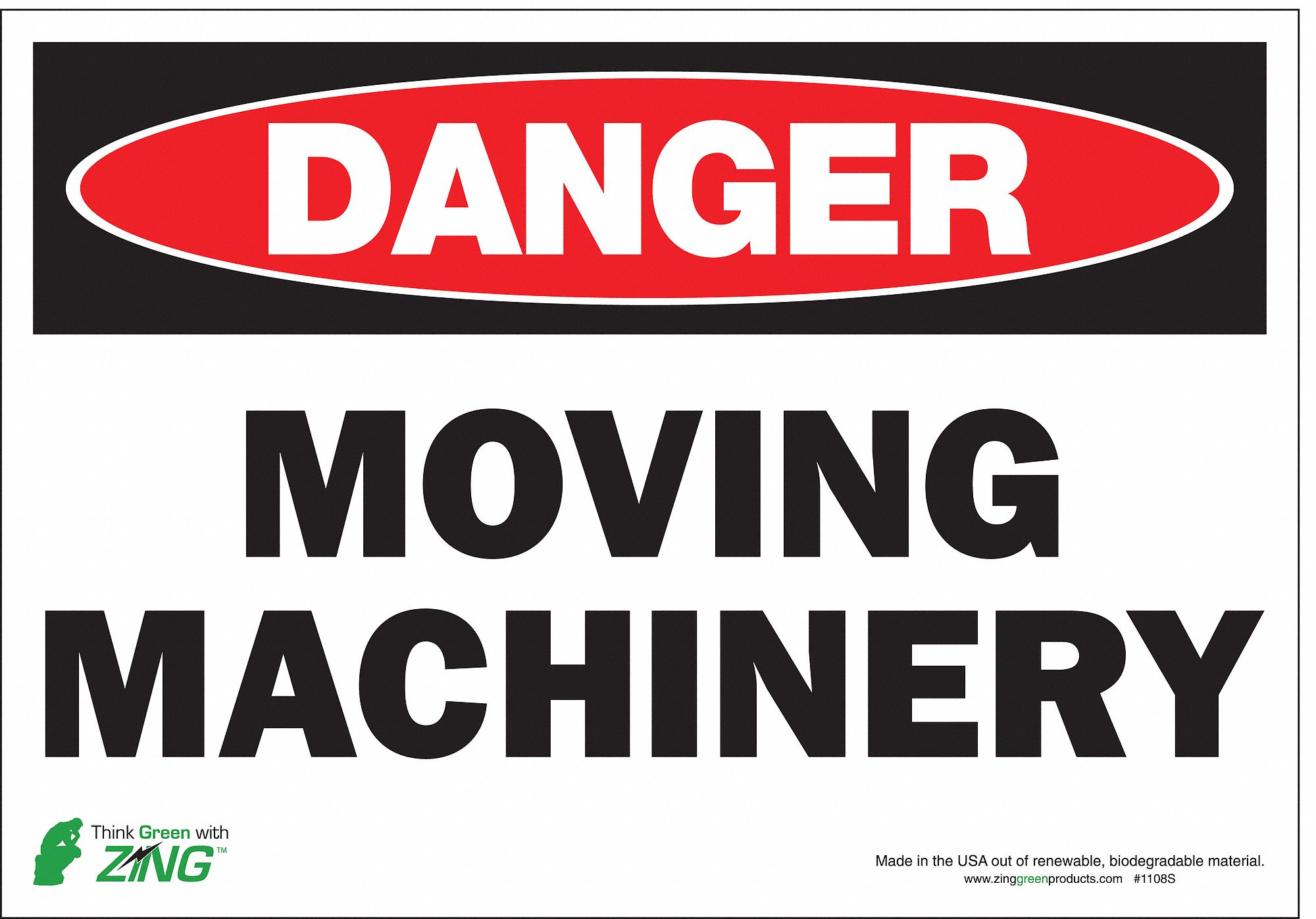 Danger Sign, 7 in x 10 in, Polyester