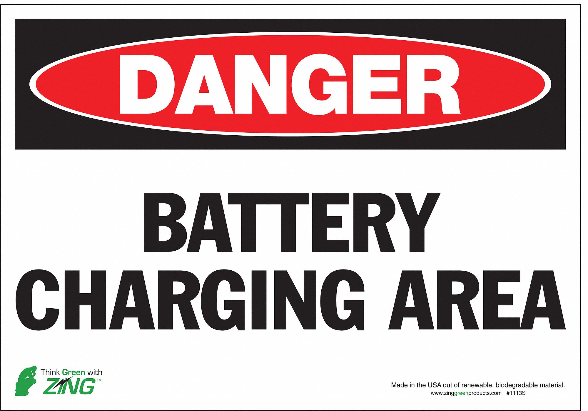 DANGER SIGN, POLYESTER, RECTANGLE, ENGLISH, 7 X 10 IN