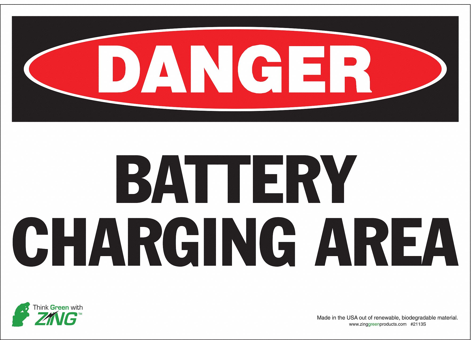 SIGNE DANGER BATTERIE 10X14 SA