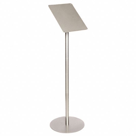 Sign Post,14 In. W,Aluminum/Steel,Silver - Grainger