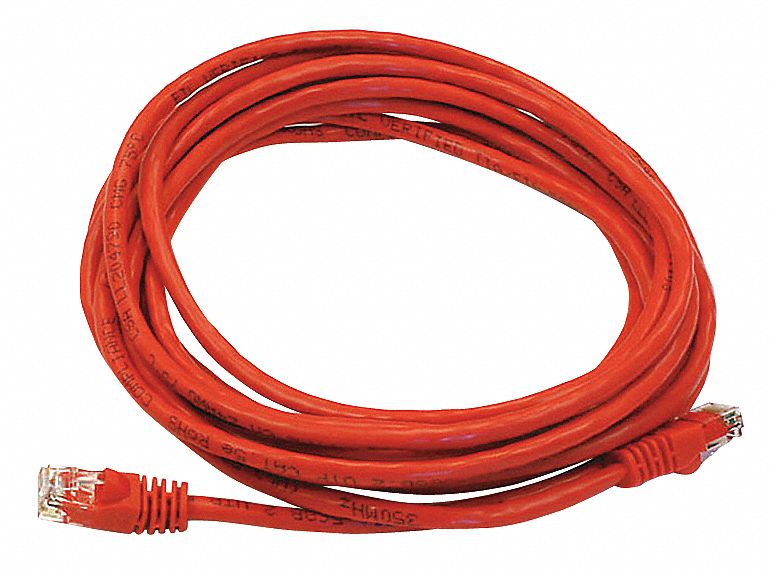 MONOPRICE Cable 5e, 14 pies, RJ45, RJ45, Color Rojo Cables de Conexión de Voz y