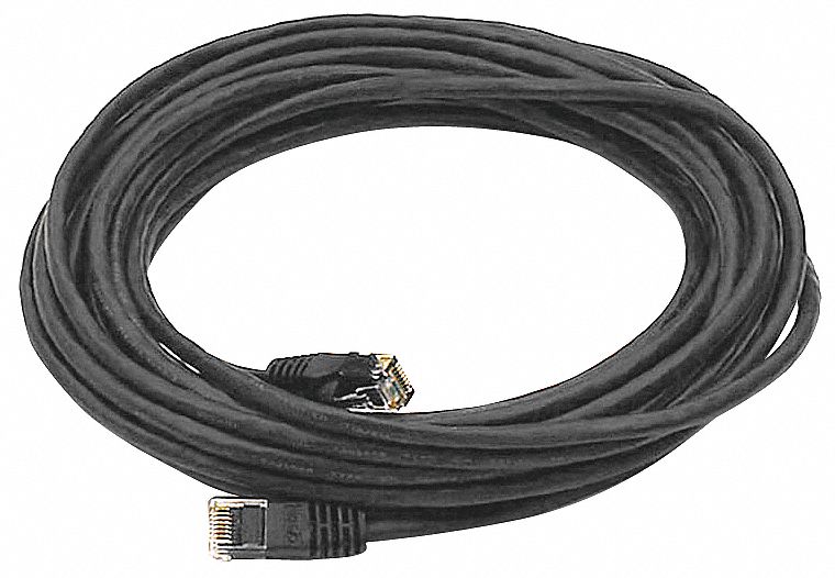 MONOPRICE Cable 5e, 25 pies, RJ45, RJ45, Color Negro Cables de Conexión de Voz y