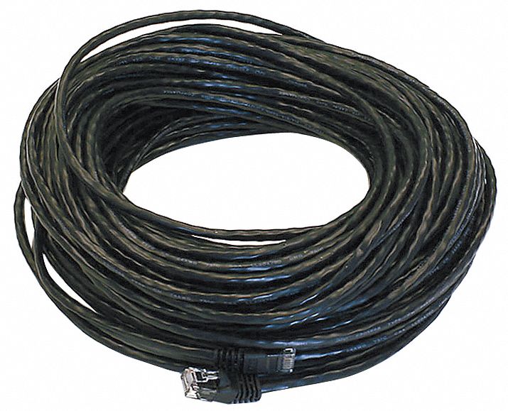 5VZG6 - Ethernet Cable Cat 5e Black 100 ft.