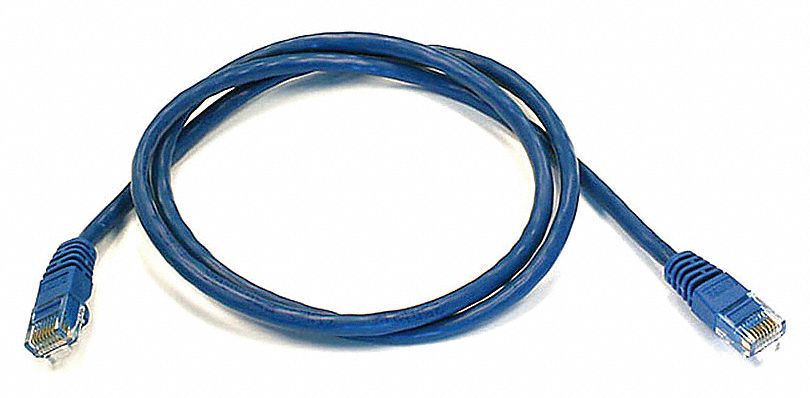 VOICE AND DATA PATCH CORD, ROUND, 24 AWG, BLUE, 2114, 3 FT OVERALL L, 6, UNSHIELDED, PVC