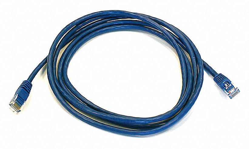 VOICE AND DATA PATCH CORD, ROUND, 24 AWG, BLUE, 2115, 7 FT OVERALL L, 6, UNSHIELDED, PVC