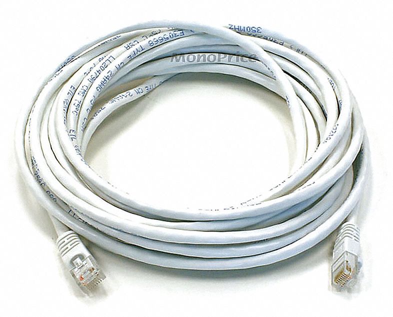 MONOPRICE Cable 6, 20 pies, RJ45, RJ45, Color Blanco Cables de Conexión de Voz y