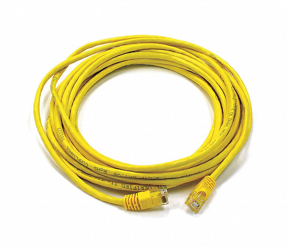 MONOPRICE Cable 6, 20 pies, RJ45, RJ45, Color Amarillo Cables de Conexión de Voz y