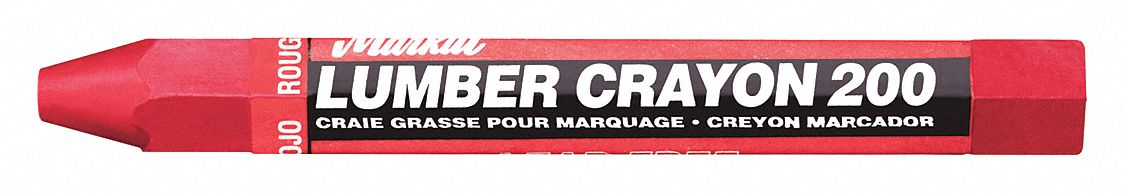 D6096 Lumber Crayon Red 1/2 Size PK12