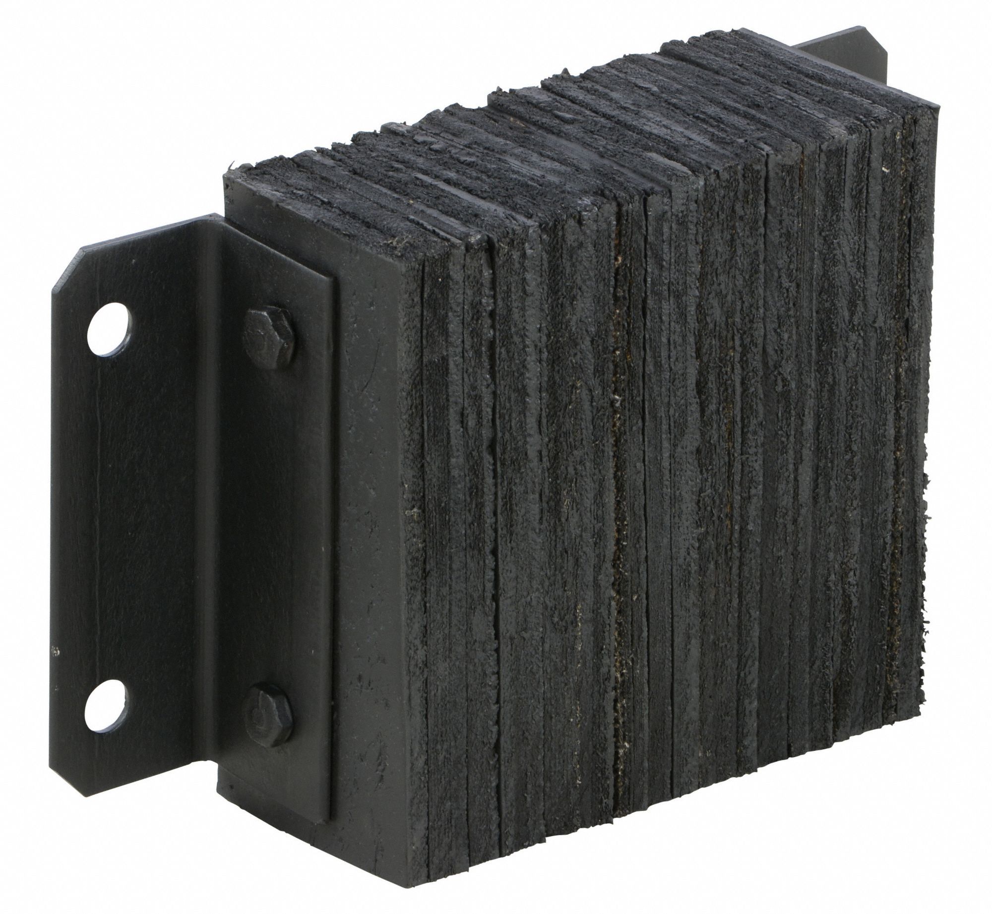 GRAINGER APPROVED Rectangular Laminated Rubber Dock Bumper, 10 inH x 16