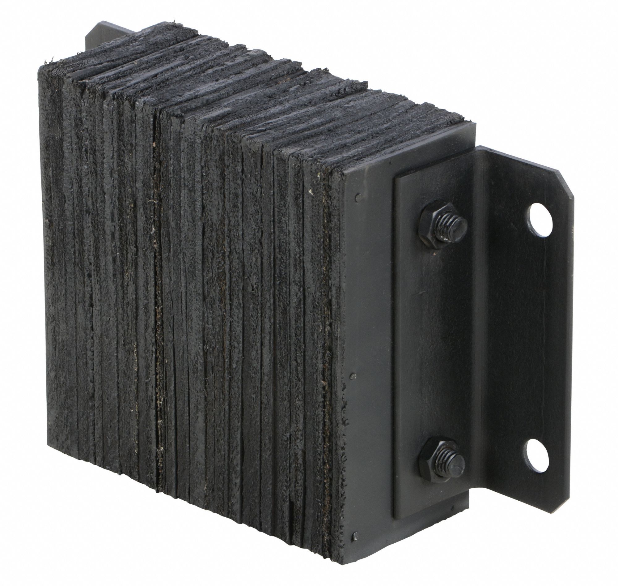 GRAINGER APPROVED Rectangular Laminated Rubber Dock Bumper, 10 inH x 16