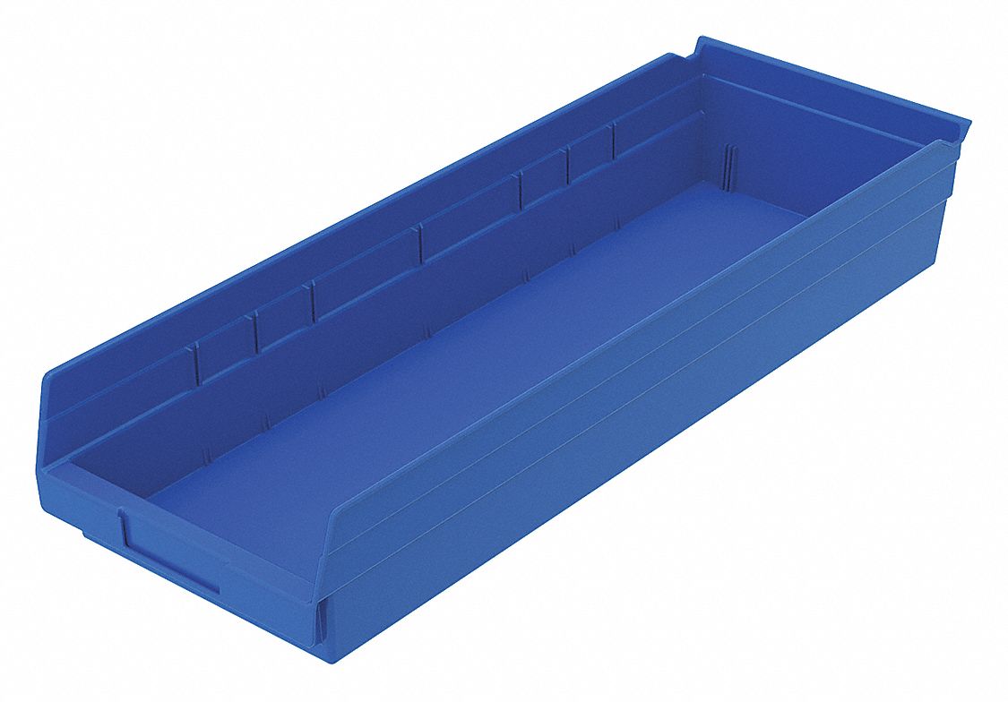 SHELF BIN,BLUE,346 CU. IN.VOL CAPACITY