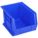HANG AND STACK BIN, 8¼ IN X 10⅞ IN X 7 IN, BLUE, LABEL HOLDERS, 50 LB LOAD CAPACITY