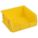 HANG AND STACK BIN, 11 IN X 10⅞ IN X 5 IN, YELLOW, LABEL HOLDERS, 50 LB LOAD CAPACITY