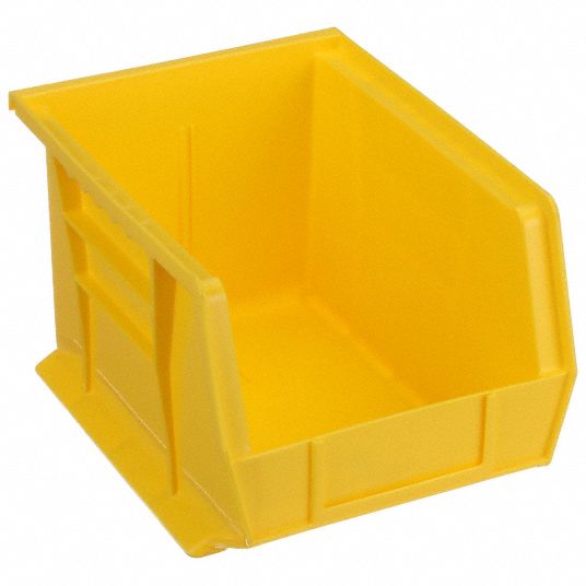 AKRO-MILS, 8 1/4 in x 10 7/8 in x 7 in, Yellow, Hang and Stack Bin -  5W873