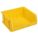 HANG AND STACK BIN, 16½ IN X 14¾ IN X 7 IN, YELLOW, LABEL HOLDERS