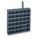 PIGEONHOLE BIN UNIT, 24 IN X 4¾ IN X 24 IN, 36 COMPARTMENTS, GREY, STEEL
