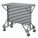 MOBILE BIN RAIL FLOOR RACK, 24 IN X 38½ IN X 36½ IN, 0 BINS