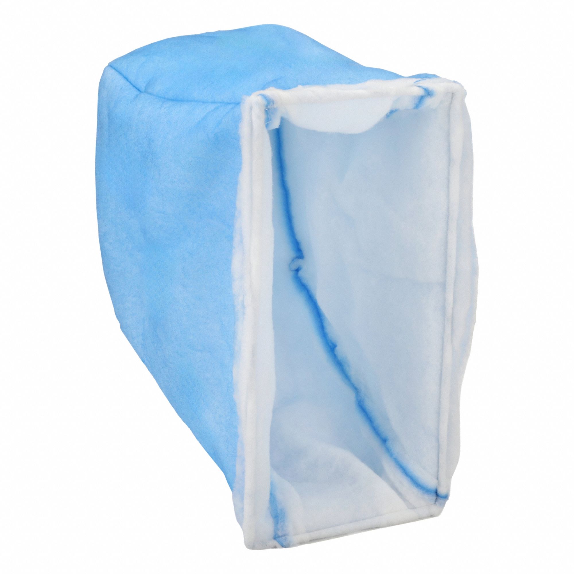 Cube Air Filter: 12 in x 24 in x 20 in, 1 Pockets, Synthetic, Blue/White, MERV 8