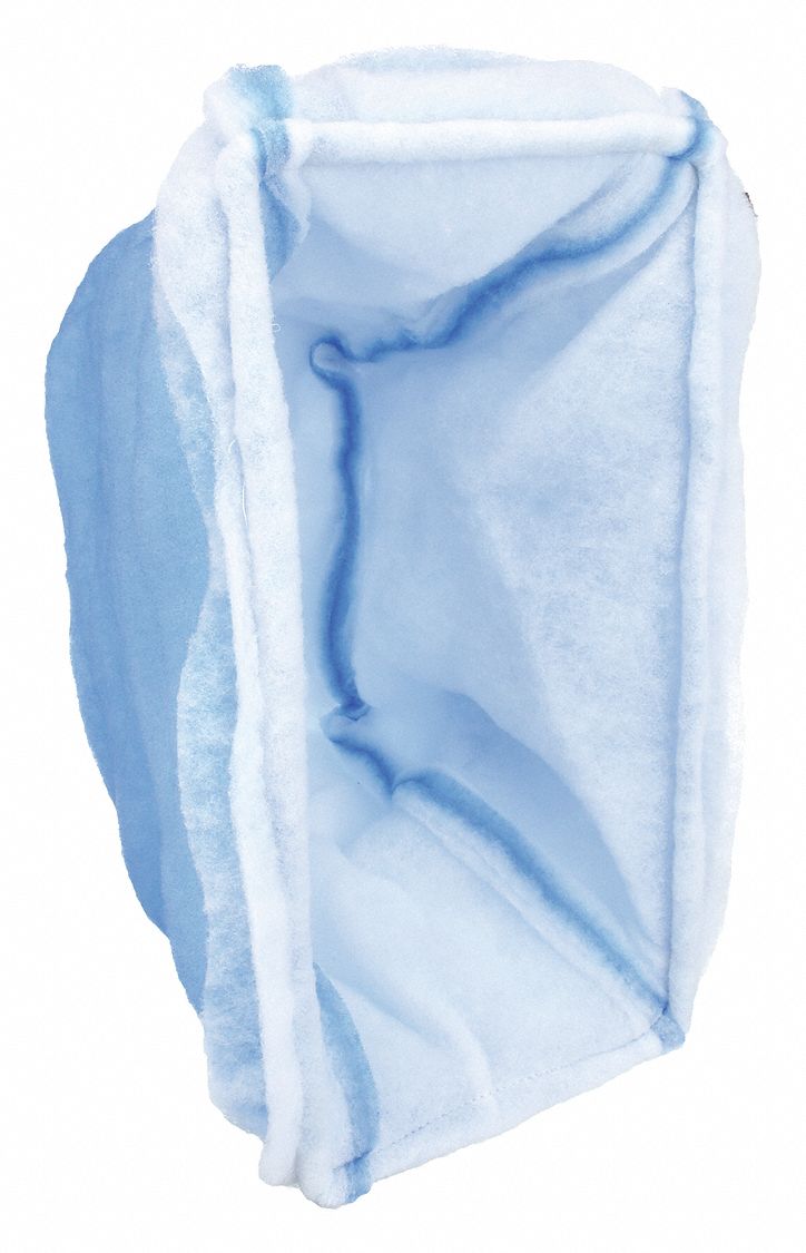 Cube Air Filter: 12 in x 24 in x 10 in, 1 Pockets, Synthetic, Blue/White, MERV 8