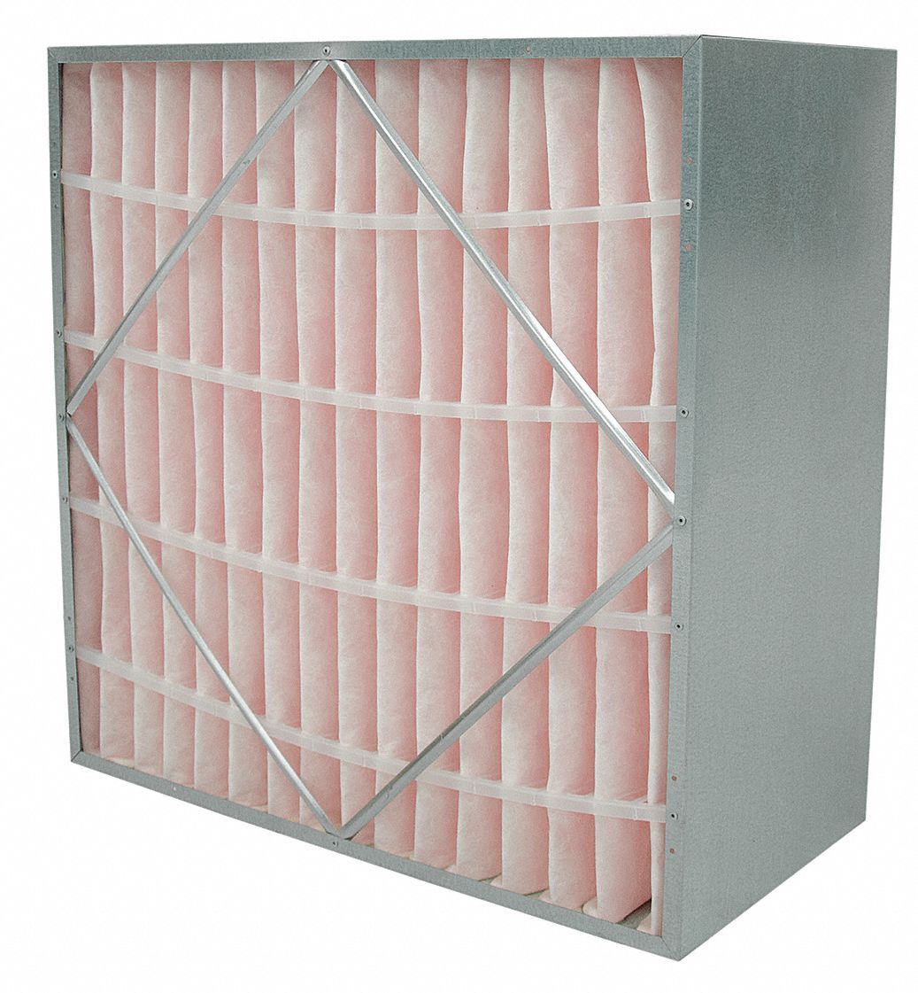 Rigid Cell Air Filter: 24 in x 24 in x 12 in, Synthetic, No Header, MERV 14