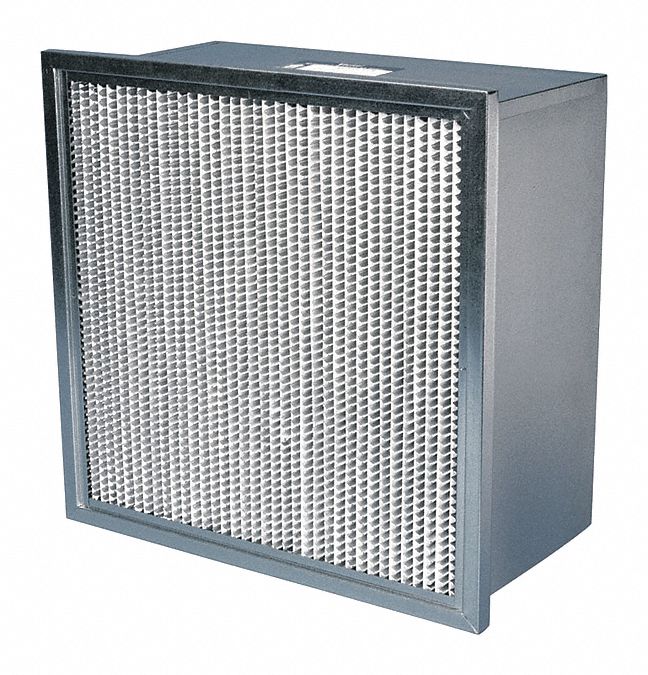 CARTRIDGE AIR FILTER, 24 X 24 X 12 IN, MERV 14, MICROFIBER, 95% EFFICIENCY