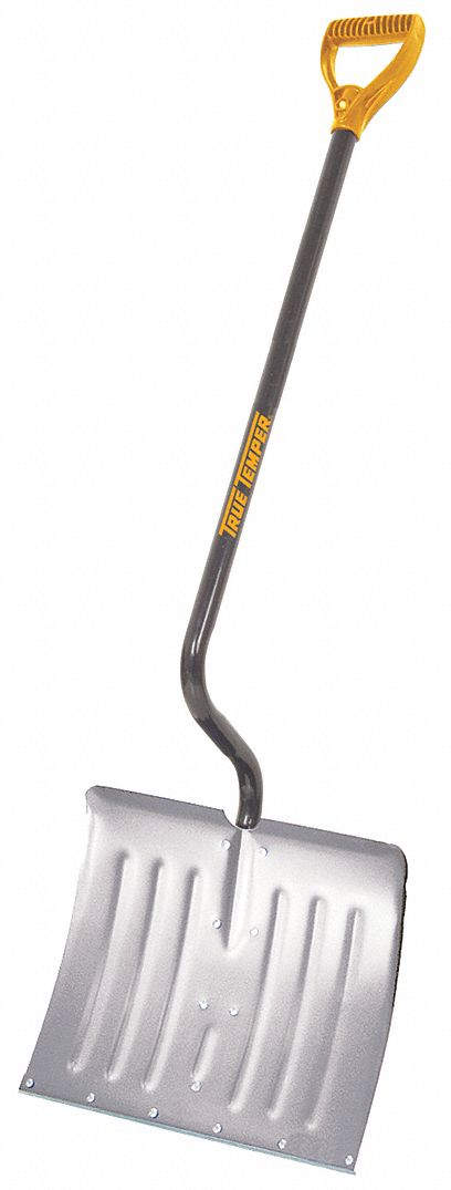 SNOW SHOVEL,ALUMINUM, POLY BLADE,18" W