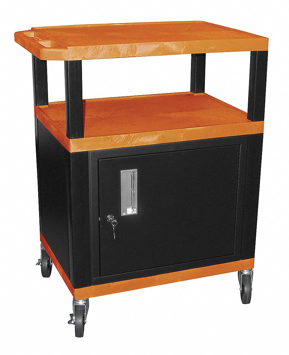 AudioVisual Cart w/Electric, 200 lb Load Capacity, Number of Shelves 3