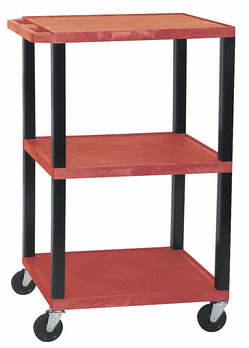 GRAINGER APPROVED Flat Handle Utility Cart, 300 lb Load Capacity