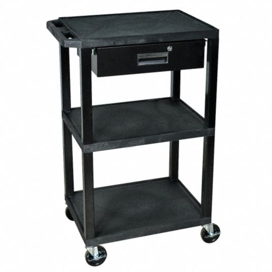300 lb, 3 Shelves, Utility Cart - 5WCP8|WT42/WTD - Grainger