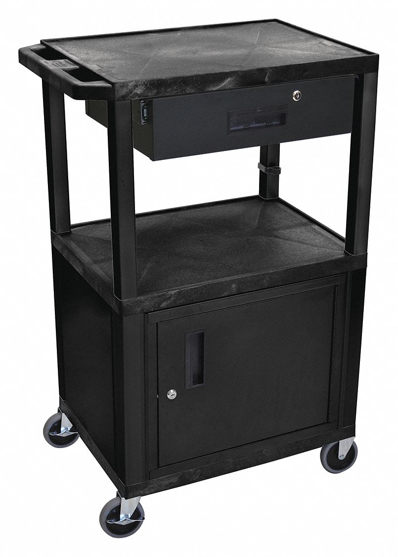 5WCT0 - Audio-Visual Cart 200 lb. Black 24 in L