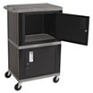 AV Carts with Plastic Shelves & Steel Storage Cabinets image