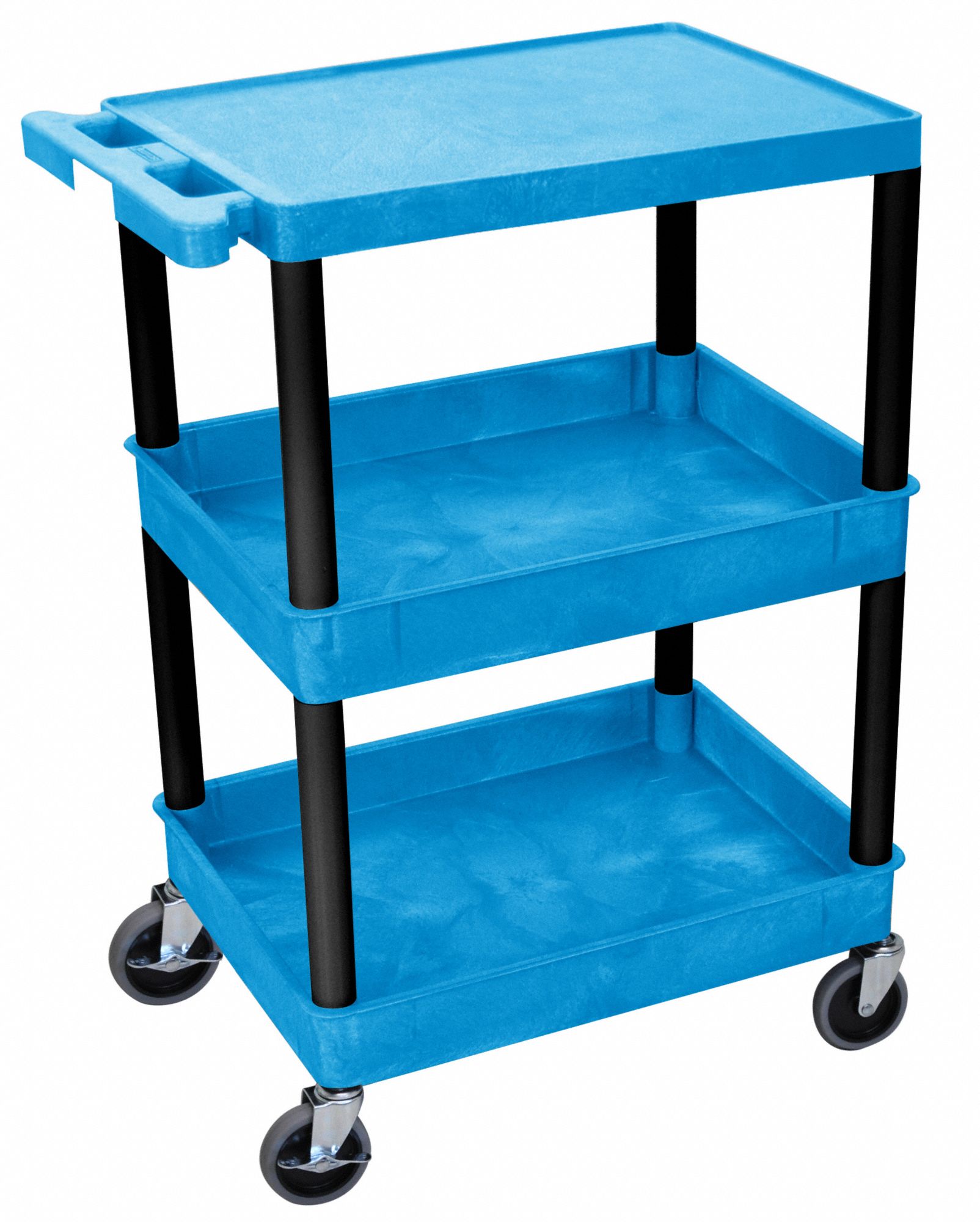 GRAINGER APPROVED Flat Handle Utility Cart, 300 lb Load Capacity