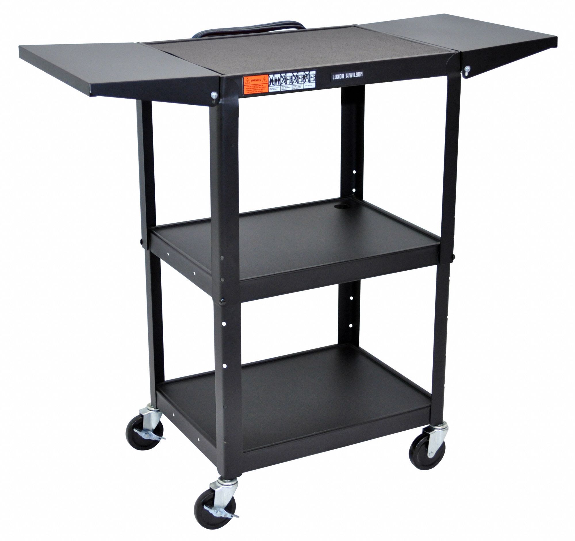 GRAINGER APPROVED Adjustable Height Work Table, 18 in Depth, 24 in to