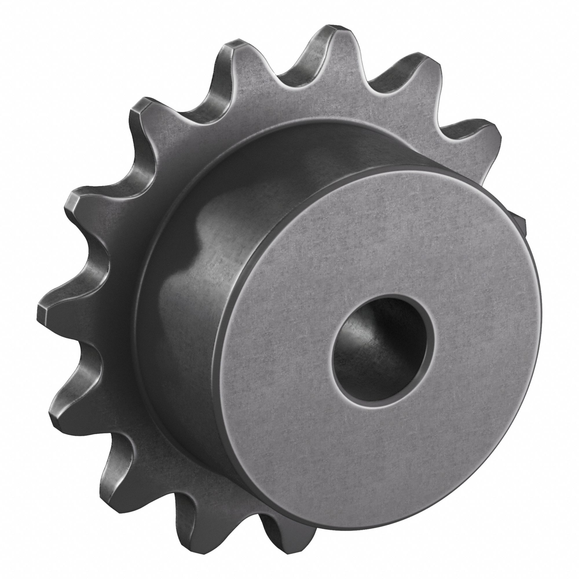 Sprocket: One-Sided Hub, For Single Strands, 25, 15 Teeth, 1.203 in Pitch Dia, Steel