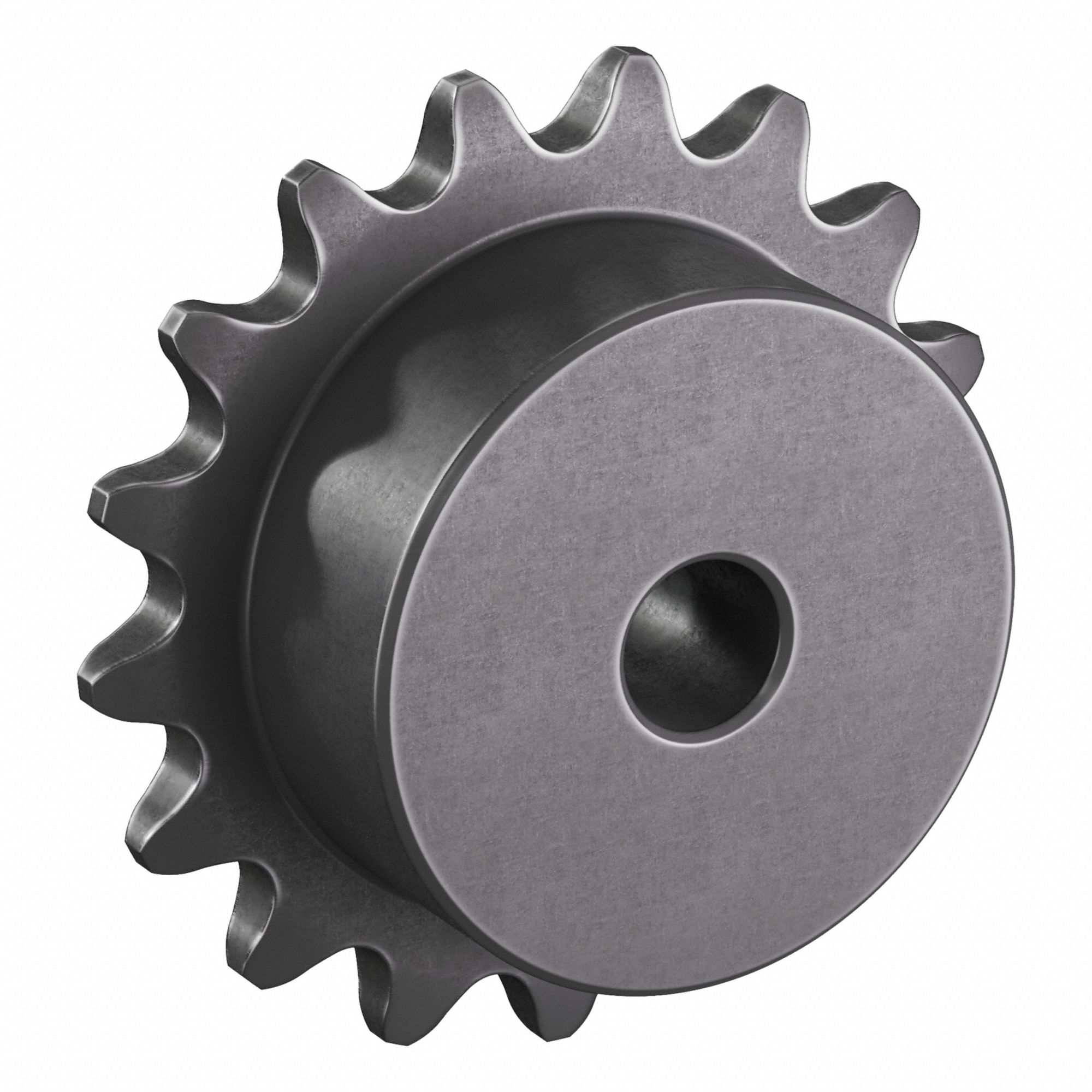 Sprocket: One-Sided Hub, For Single Strands, 25, 17 Teeth, 1.361 in Pitch Dia, Steel