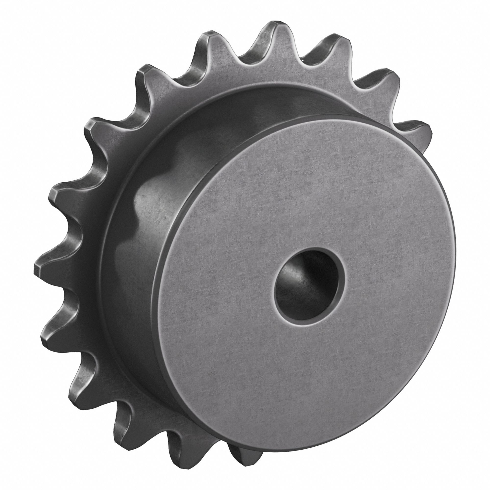 Sprocket: One-Sided Hub, For Single Strands, 25, 19 Teeth, 1.519 in Pitch Dia, Steel