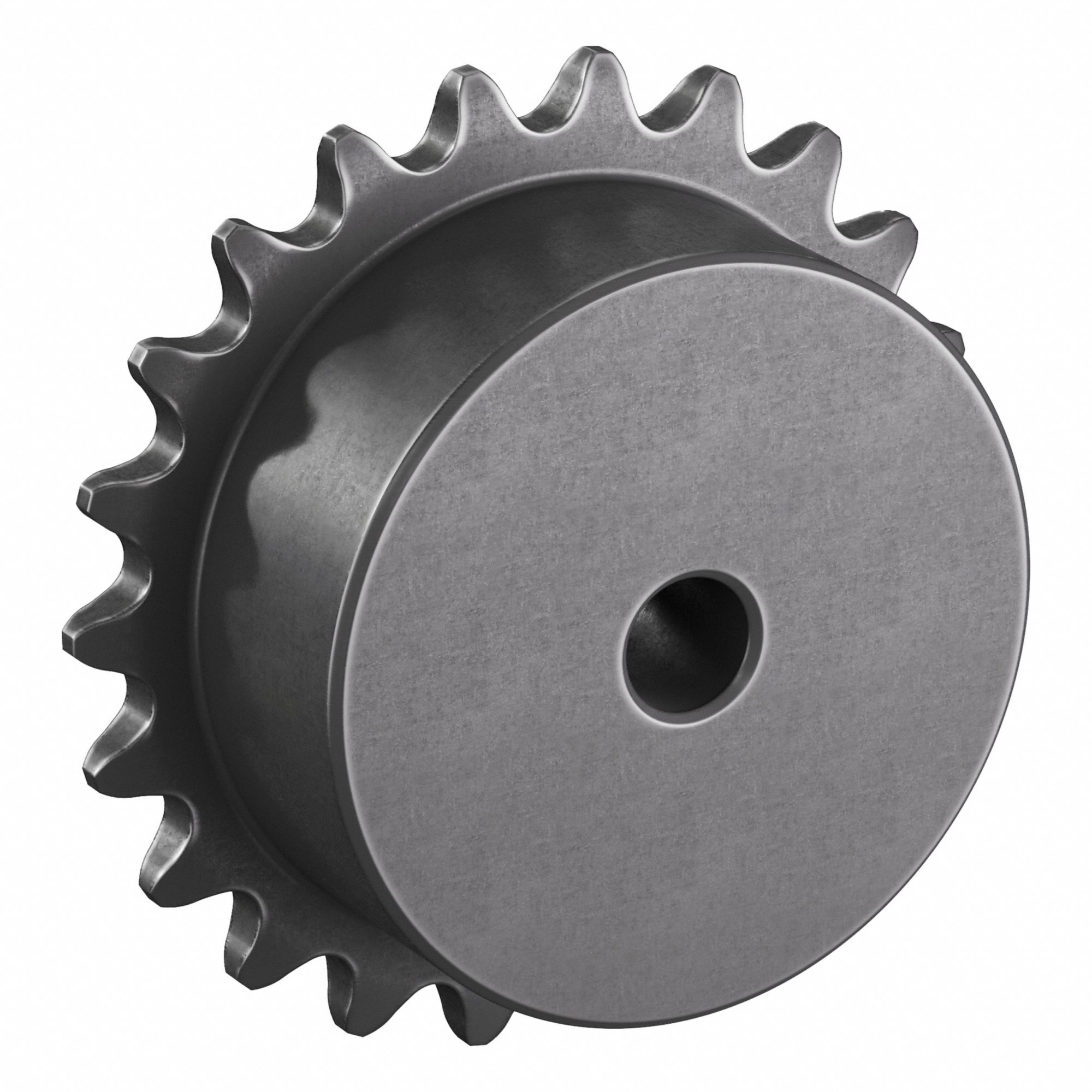 Sprocket: One-Sided Hub, For Single Strands, 25, 22 Teeth, 1.757 in Pitch Dia, Steel