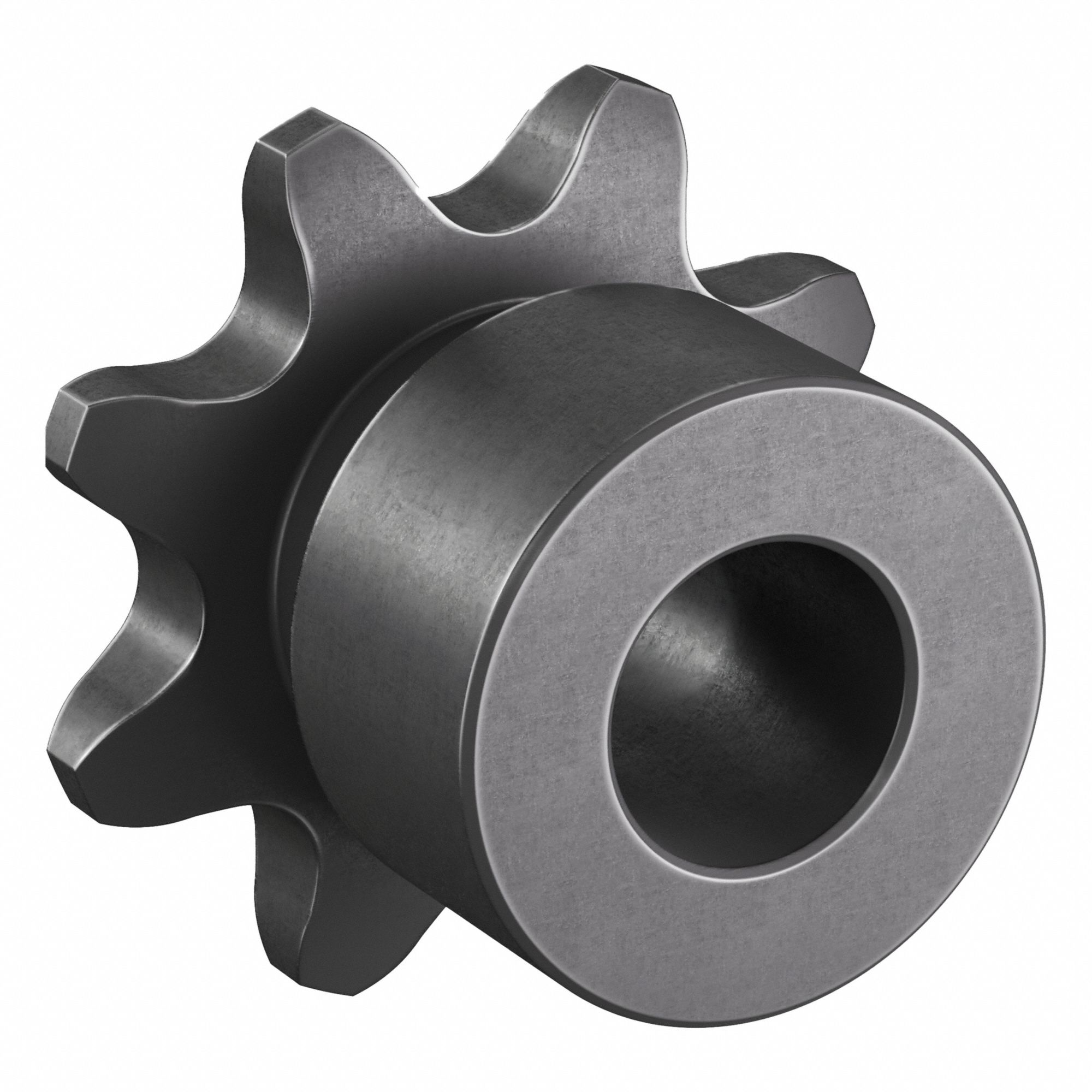 Sprocket: One-Sided Hub, For Single Strands, 35, 8 Teeth, 0.98 in Pitch Dia, 3/8 in Bore Dia