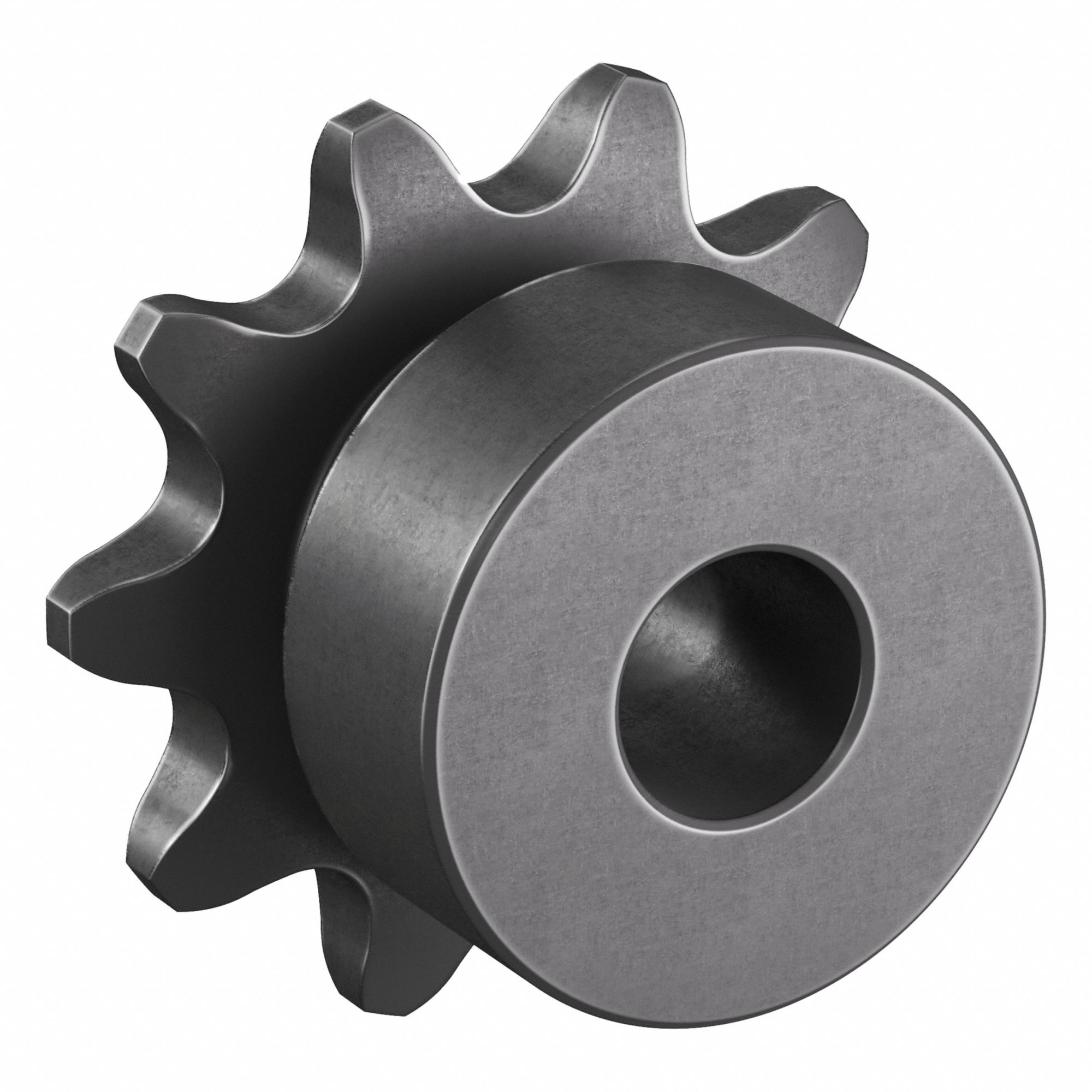 Sprocket: One-Sided Hub, For Single Strands, 35, 10 Teeth, 1.214 in Pitch Dia, Steel