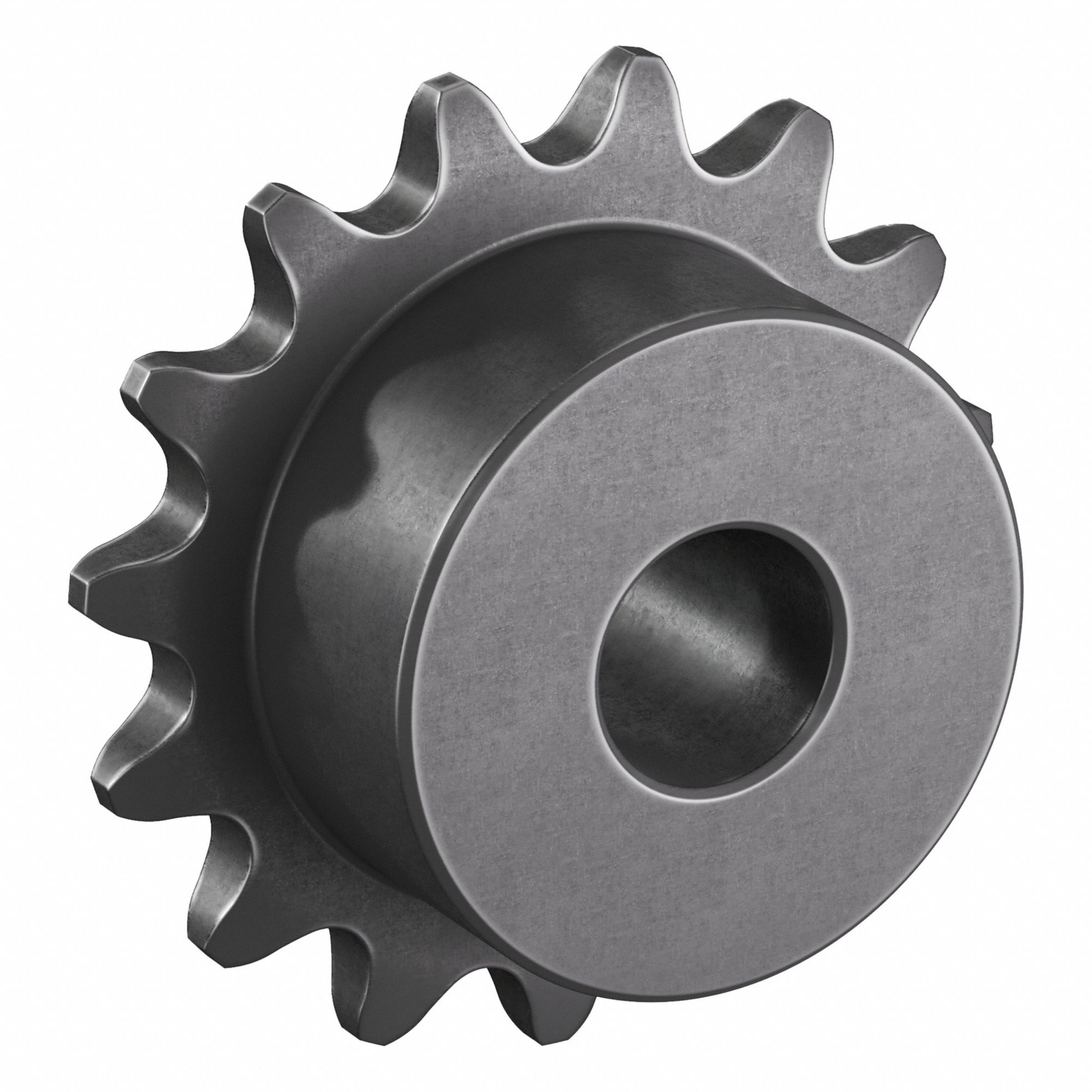 Sprocket: One-Sided Hub, For Single Strands, 35, 15 Teeth, 1.804 in Pitch Dia, Steel