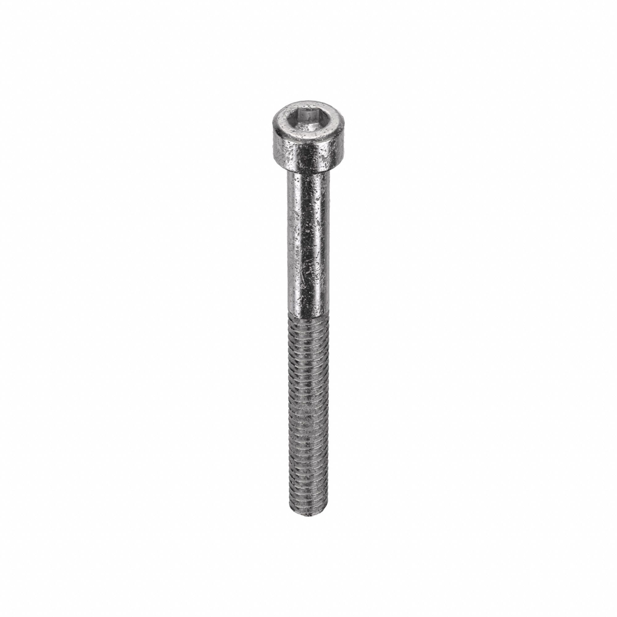 Socket Head Cap Screw: #4-40 Thread Size, 1 1/4 in Lg, Std, Plain, Stainless Steel, 18-8, 100 PK