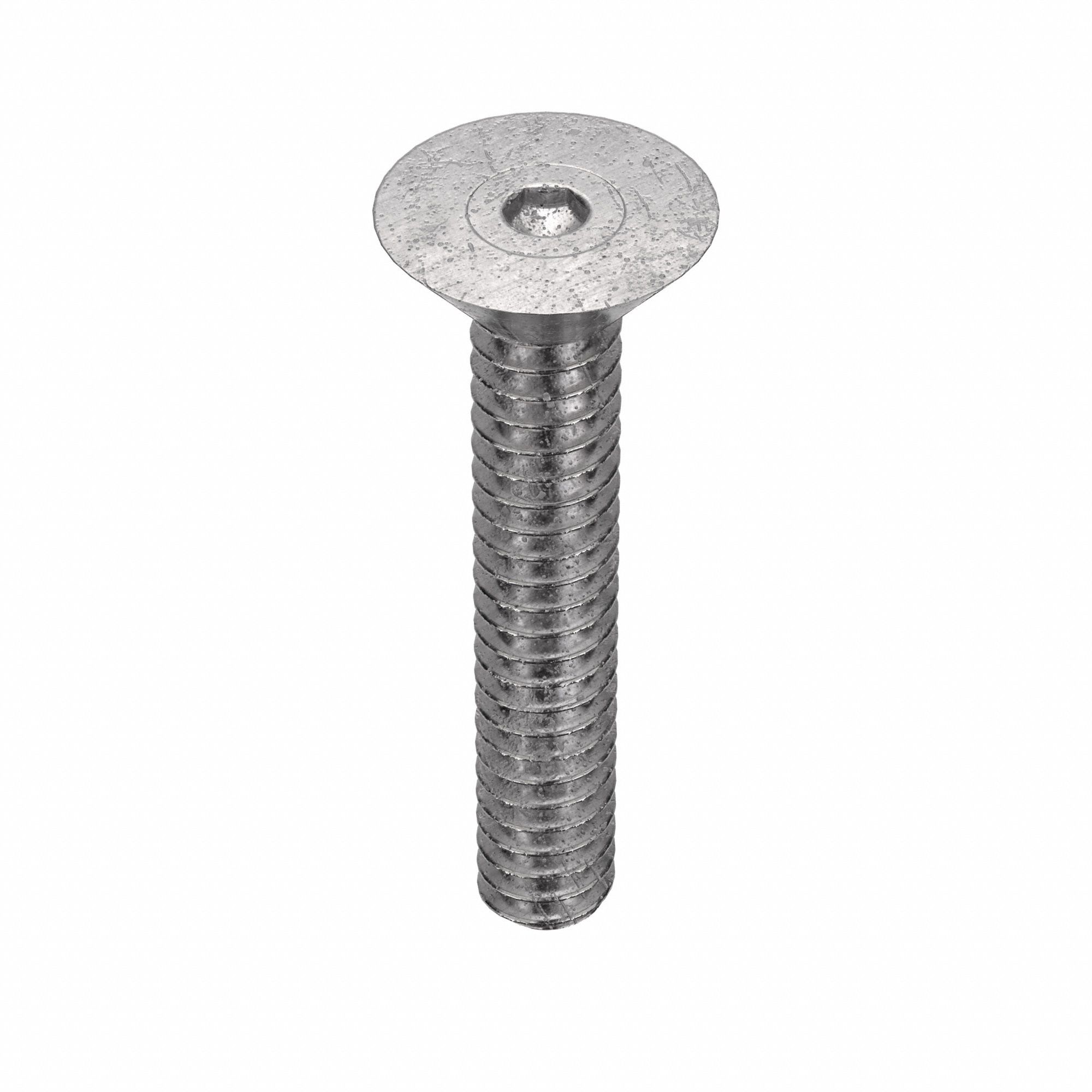 SOCKET FLAT HEAD SCREW, #6-32 THREAD, ¾ IN L, FLAT, PLAIN FINISH, 18-8 STAINLESS STEEL, 100 PK