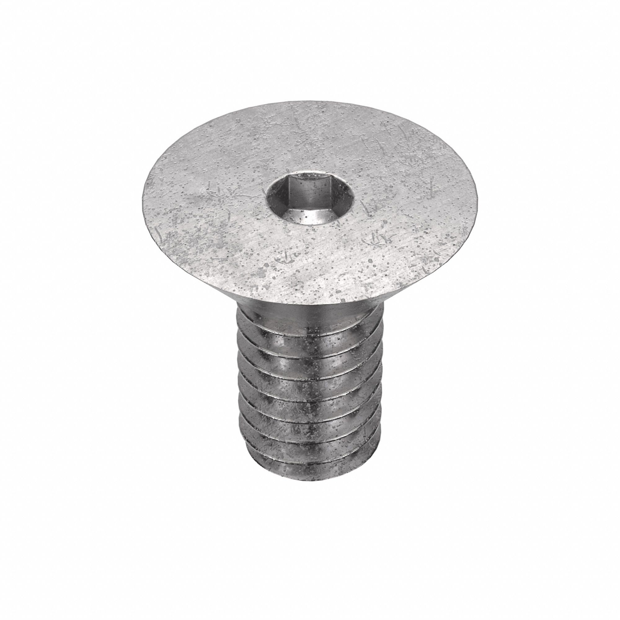 Socket Flat Head Screw: #8-32 Thread Size, 1/4 in Lg, Flat, Plain, Stainless Steel, 18-8, 100 PK